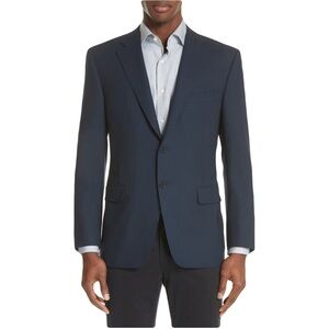 Canali Navy Classic Fit Wool Blazer Sports Coat Size 38R